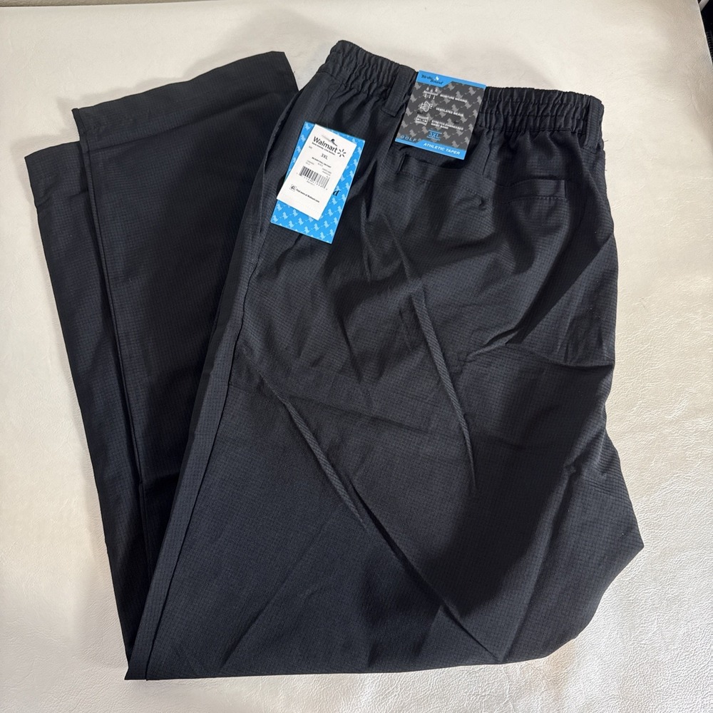 Birdie Bound Golf Pants Mens 3XL Black Stretch Waist Athletic Taper Casual NWT